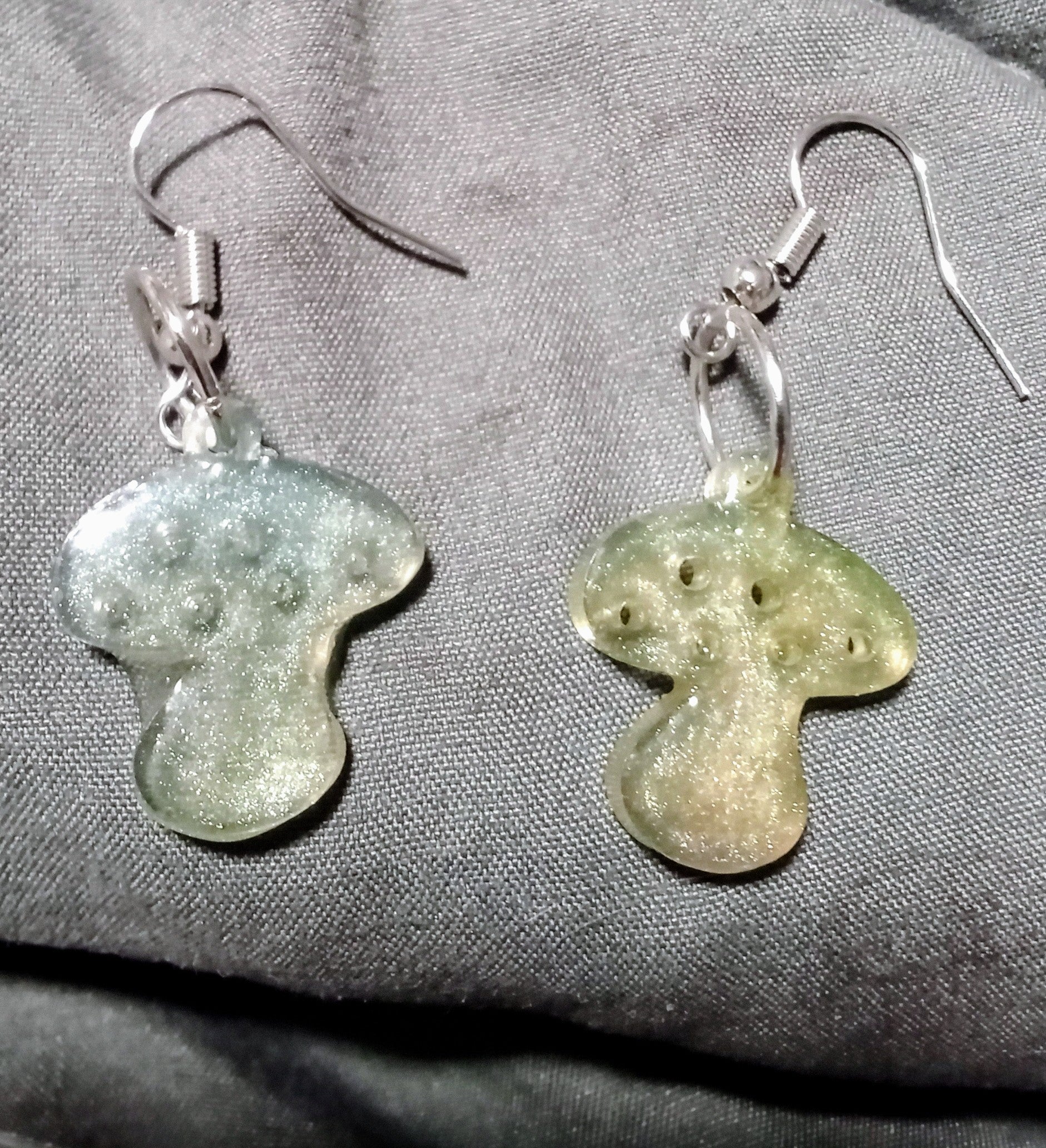 tiny mushroom earings